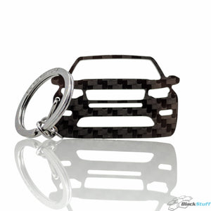 BlackStuff Carbon Fiber Keychain Keyring Ring Holder Compatible with Discovery Sport BS-656