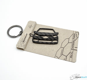 BlackStuff Carbon Fiber Keychain Keyring Ring Holder Compatible with Captur BS-663