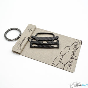 BlackStuff Carbon Fiber Keychain Keyring Ring Holder Compatible with Clio IV Sport RS 2012-2019 BS-664