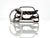 BlackStuff Carbon Fiber Keychain Keyring Ring Holder Compatible with Megane IV Sport RS 2016 BS-669