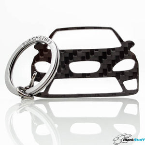 BlackStuff Carbon Fiber Keychain Keyring Ring Holder Compatible with Leon MK2 1P Cupra FR 2009-2012 BS-673