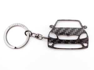 BlackStuff Carbon Fiber Keychain Keyring Ring Holder Compatible with Fabia MK2 5J 2007-2014 BS-676