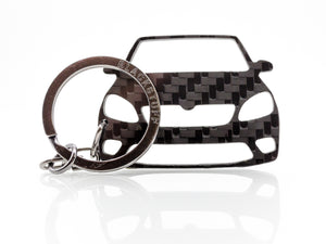 BlackStuff Carbon Fiber Keychain Keyring Ring Holder Compatible with Fabia MK2 5J 2007-2014 BS-676