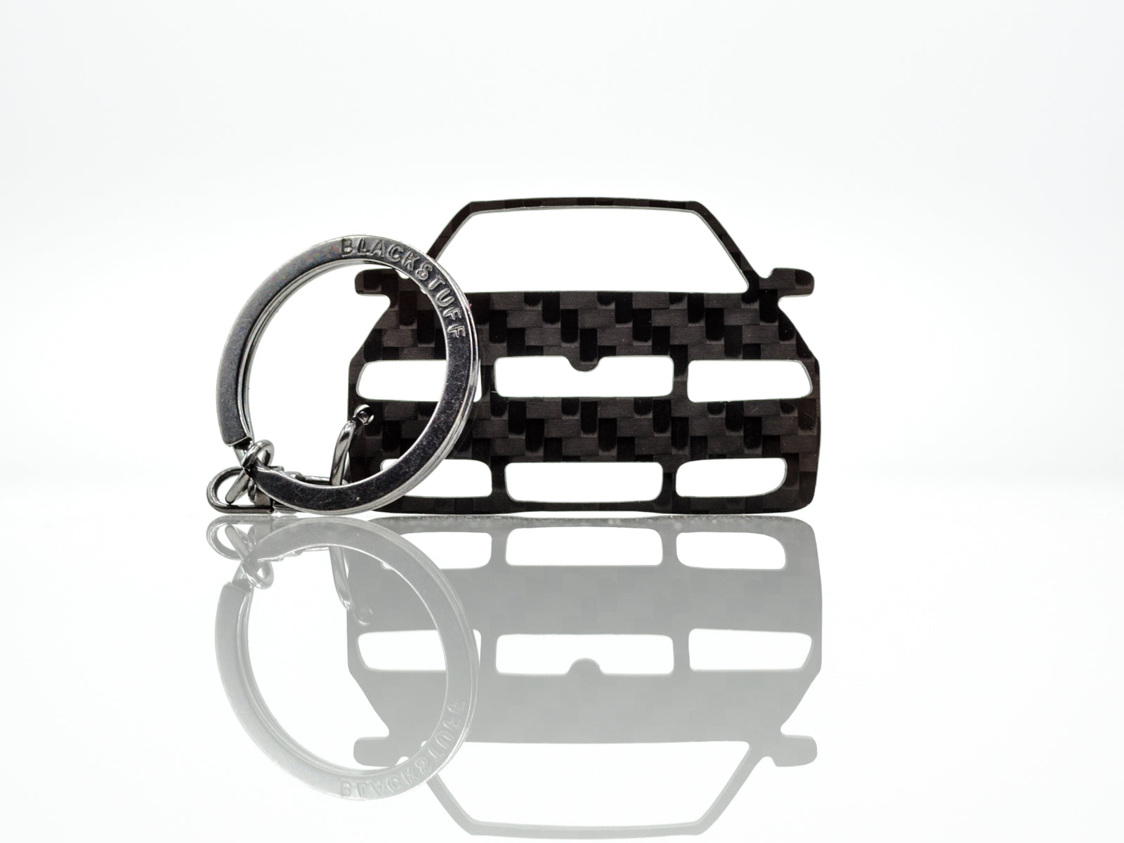 BlackStuff Carbon Fiber Keychain Keyring Ring Holder Compatible with Octavia MK1 1U VRS 1996-2010 BS-677