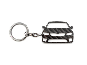 BlackStuff Carbon Fiber Keychain Keyring Ring Holder Compatible with Octavia 5E MK3 VRS 2013-2017 BS-680