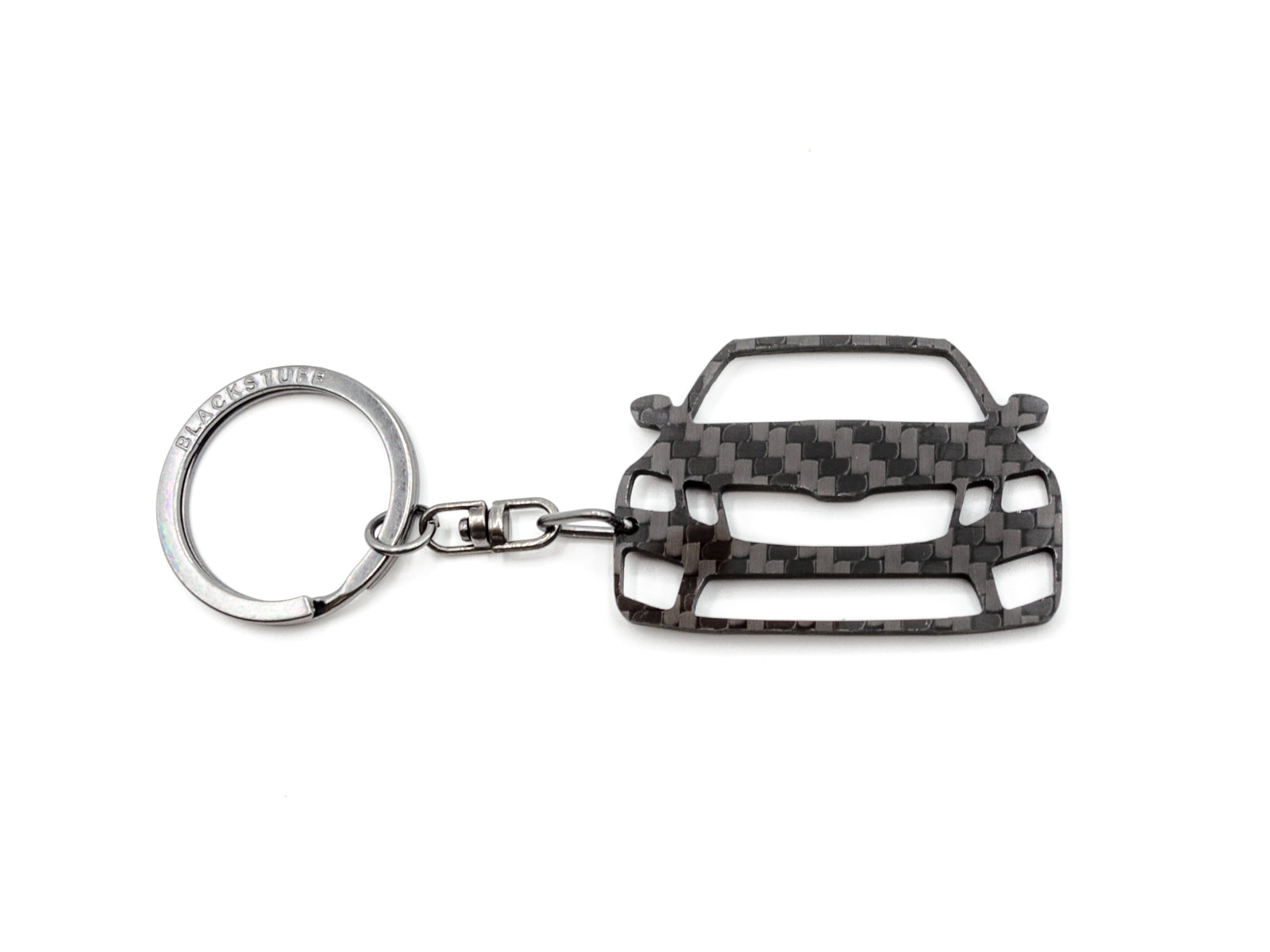 BlackStuff Carbon Fiber Keychain Keyring Ring Holder Compatible with Octavia 5E MK3 Facelift VRS 2017 BS-681