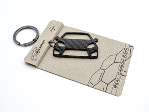 BlackStuff Carbon Fiber Keychain Keyring Ring Holder Compatible with Twingo II RS 2007-2014 BS-684