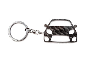 BlackStuff Carbon Fiber Keychain Keyring Ring Holder Compatible with Twingo II RS 2007-2014 BS-684