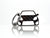 BlackStuff Carbon Fiber Keychain Keyring Ring Holder Compatible with Twingo II RS 2007-2014 BS-684