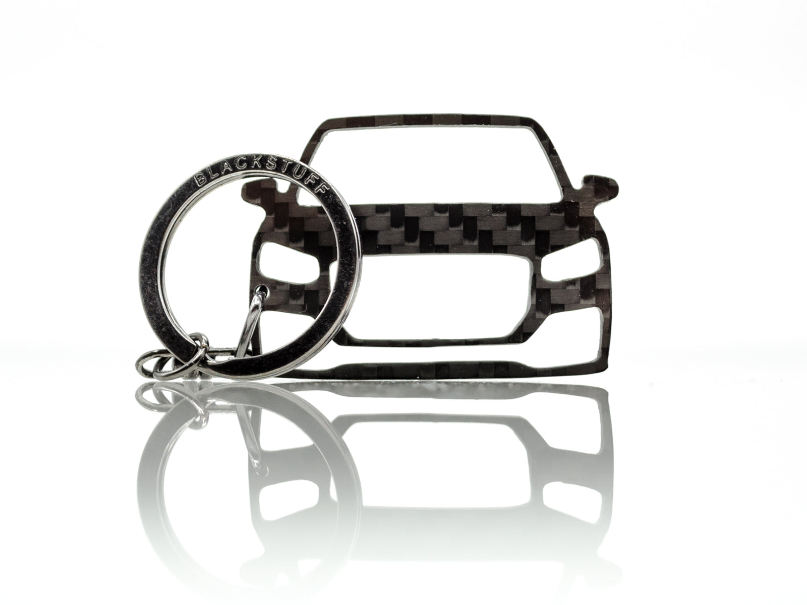 BlackStuff Carbon Fiber Keychain Keyring Ring Holder Compatible with Q2 BS-686