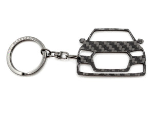 BlackStuff Carbon Fiber Keychain Keyring Ring Holder Compatible with Q7 4M 2015-2019 BS-690