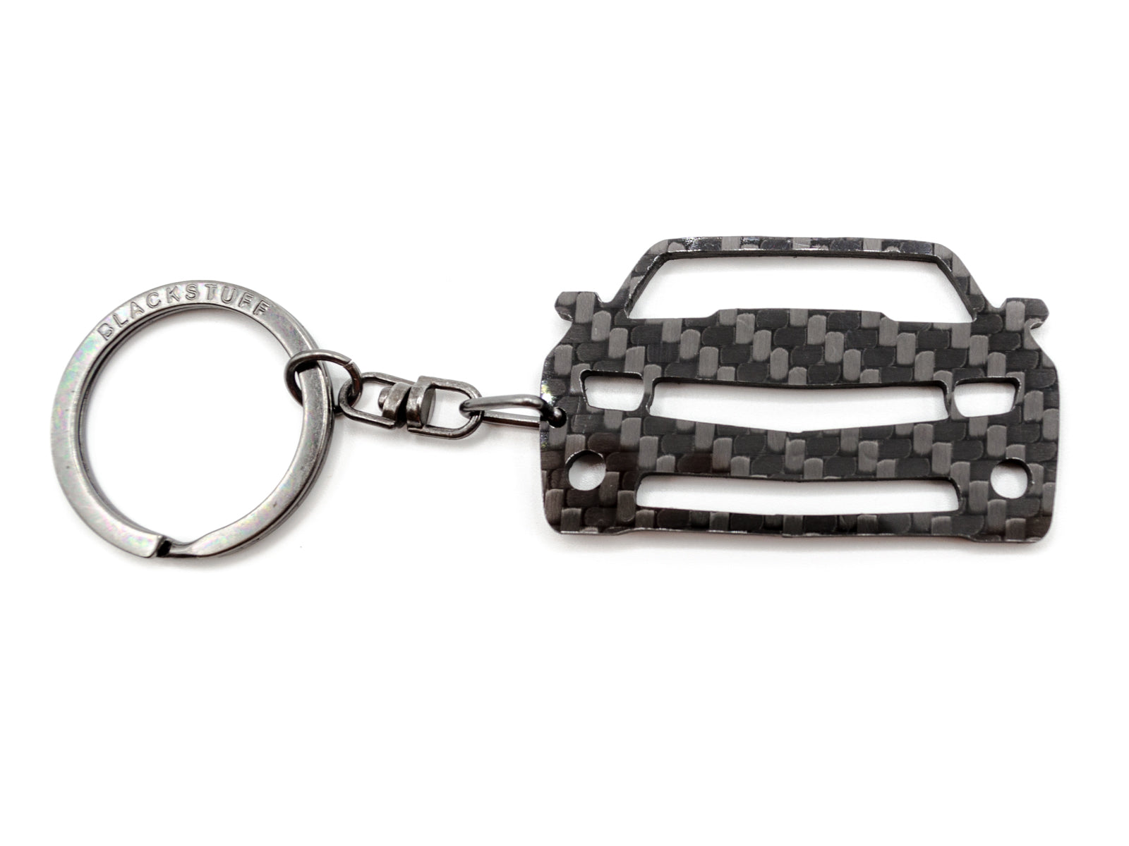 BlackStuff Carbon Fiber Keychain Keyring Ring Holder Compatible with Camaro Bumblebee 2009-2015 BS-701