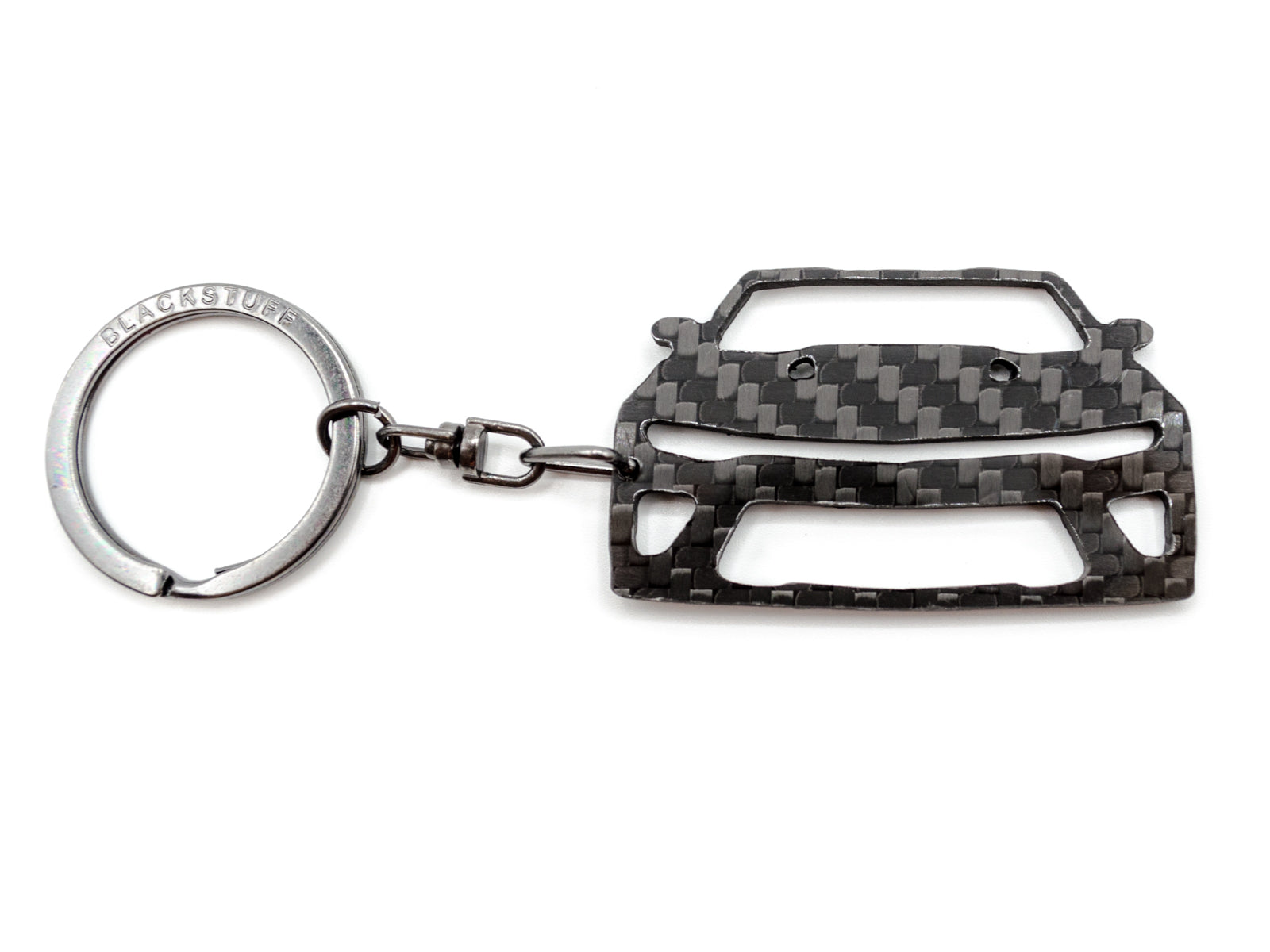 BlackStuff Carbon Fiber Keychain Keyring Ring Holder Compatible with Camaro 2016 Bumblebee BS-702