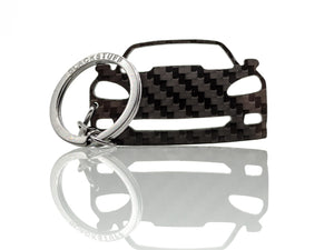 BlackStuff Carbon Fiber Keychain Keyring Ring Holder Compatible with Corvette C6 BS-703