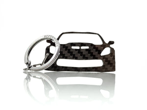 BlackStuff Carbon Fiber Keychain Keyring Ring Holder Compatible with Corvette Z06 BS-704