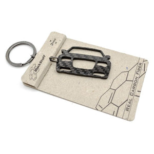 BlackStuff Carbon Fiber Keychain Keyring Ring Holder Compatible with 300C 2005-2010 BS-705