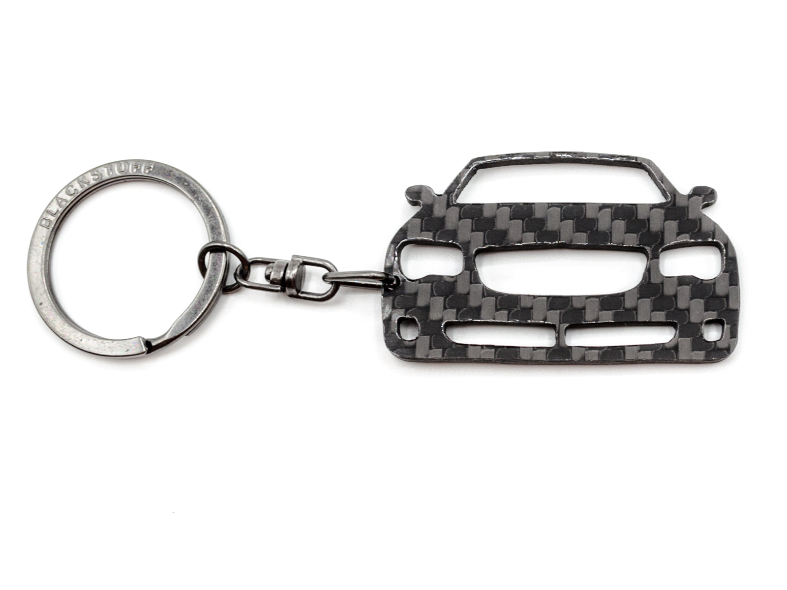 BlackStuff Carbon Fiber Keychain Keyring Ring Holder Compatible with Crossfire BS-707