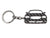 BlackStuff Carbon Fiber Keychain Keyring Ring Holder Compatible with Crossfire BS-707