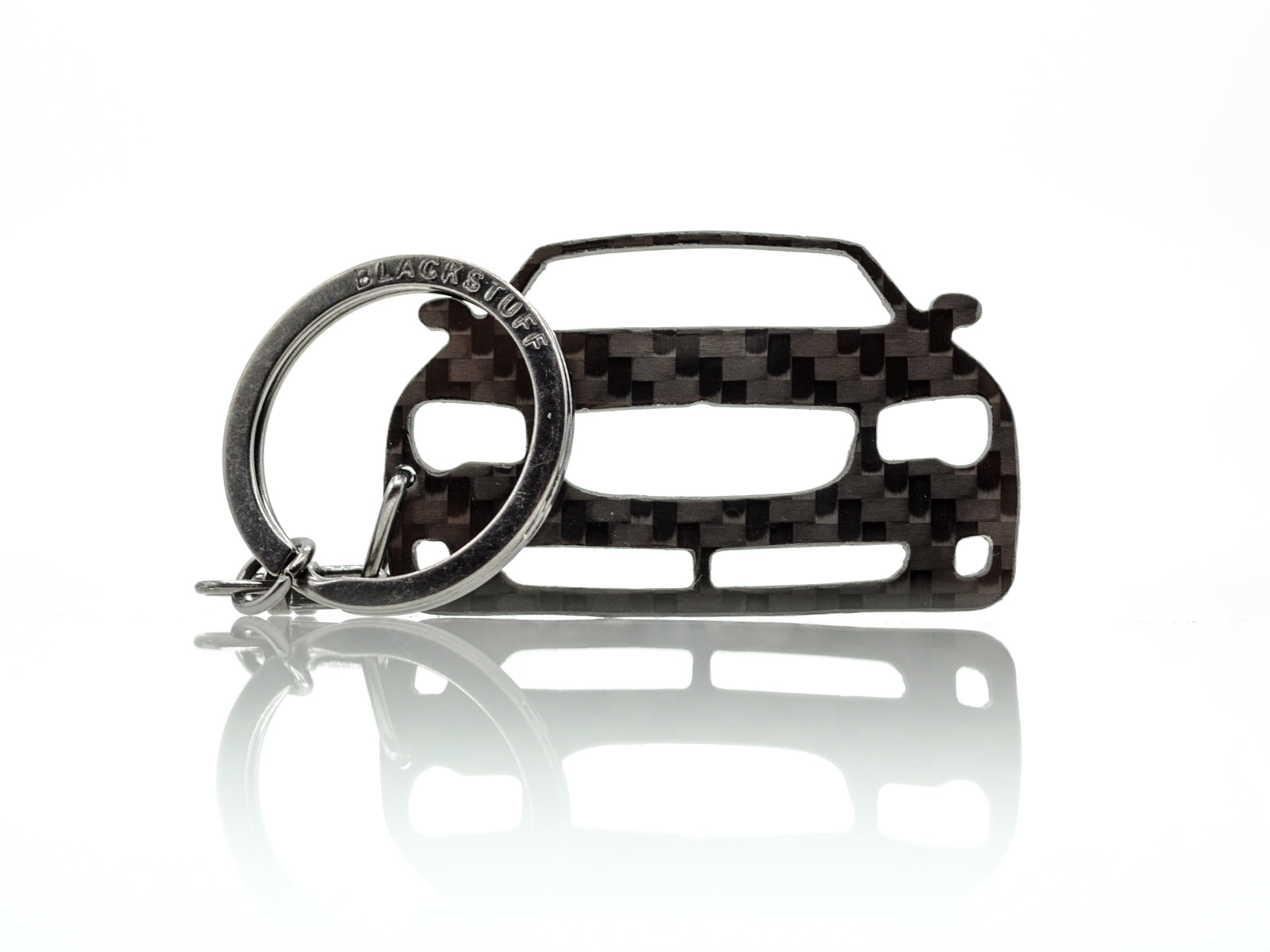 BlackStuff Carbon Fiber Keychain Keyring Ring Holder Compatible with Crossfire BS-707