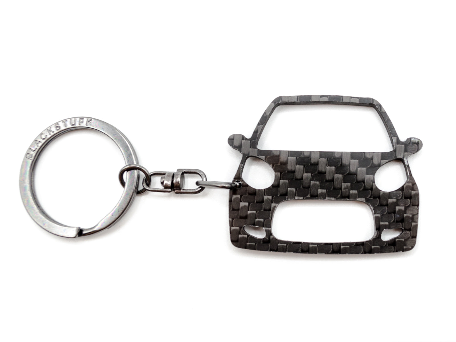 BlackStuff Carbon Fiber Keychain Keyring Ring Holder Compatible with C1 2005-2014 BS-708