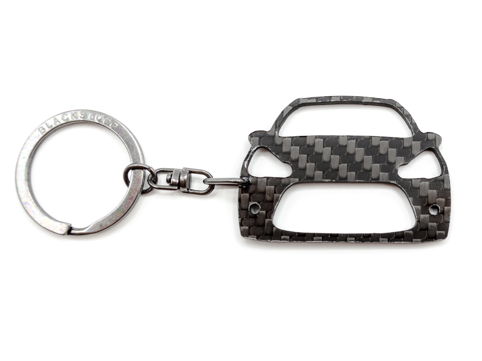 BlackStuff Carbon Fiber Keychain Keyring Ring Holder Compatible with C3 2010 Vts BS-710