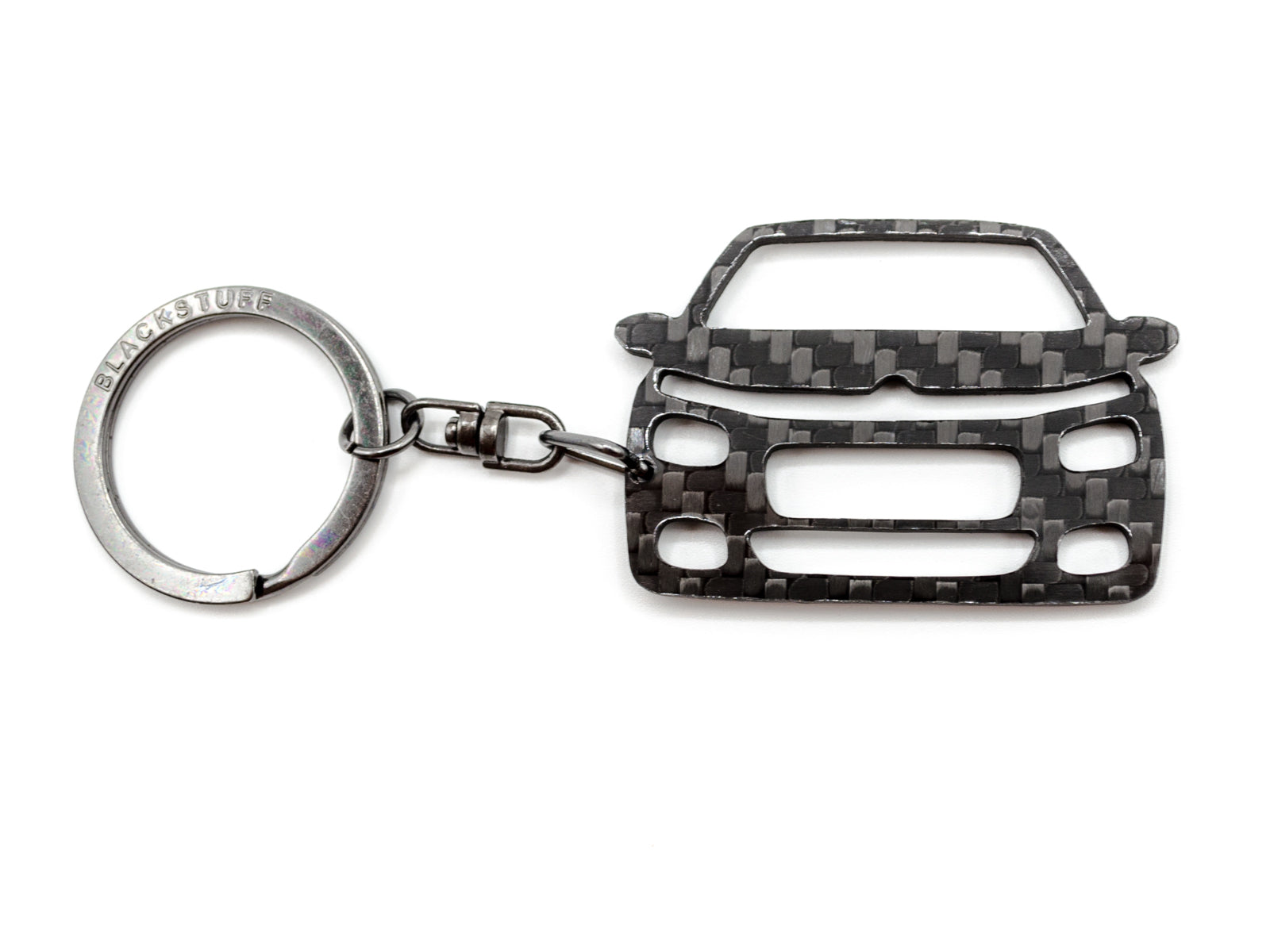 BlackStuff Carbon Fiber Keychain Keyring Ring Holder Compatible with C3 2017 Vts BS-711