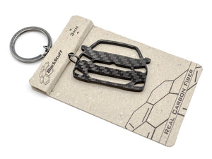 BlackStuff Carbon Fiber Keychain Keyring Ring Holder Compatible with C4 2010-2019 Vts BS-713