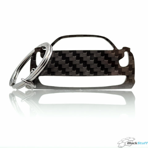 BlackStuff Carbon Fiber Keychain Keyring Ring Holder Compatible with 458 Italia BS-717