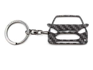 BlackStuff Carbon Fiber Keychain Keyring Ring Holder Compatible with B-Max B232 BS-720