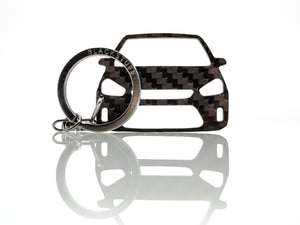 BlackStuff Carbon Fiber Keychain Keyring Ring Holder Compatible with C-Max 2003-2010 BS-721