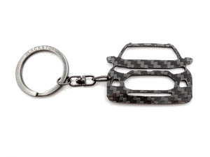 BlackStuff Carbon Fiber Keychain Keyring Ring Holder Compatible with EcoSport BS-723