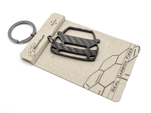 BlackStuff Carbon Fiber Keychain Keyring Ring Holder Compatible with Galaxy 2015-2019 BS-725