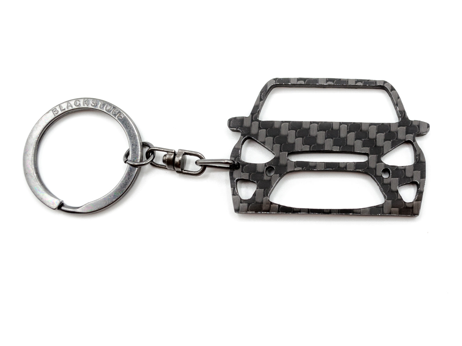 BlackStuff Carbon Fiber Keychain Keyring Ring Holder Compatible with S-Max 2006-2015 BS-727