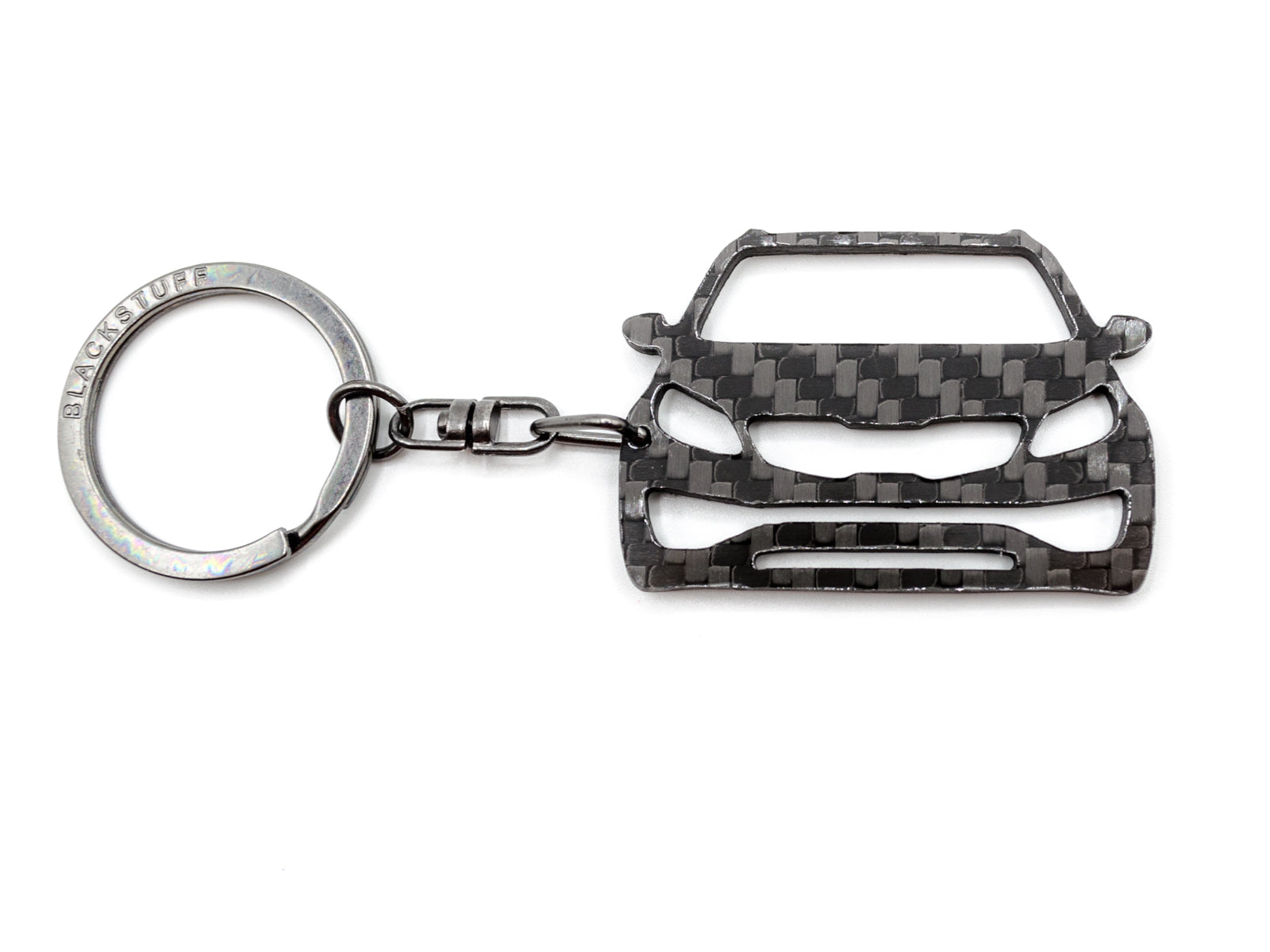 BlackStuff Carbon Fiber Keychain Keyring Ring Holder Compatible with Sportage 2010-2015 BS-729