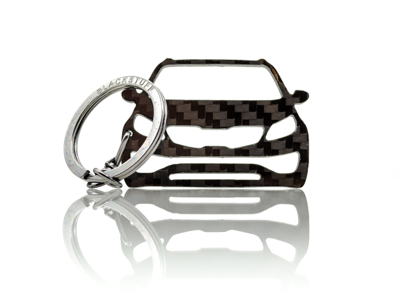 BlackStuff Carbon Fiber Keychain Keyring Ring Holder Compatible with Sportage 2010-2015 BS-729