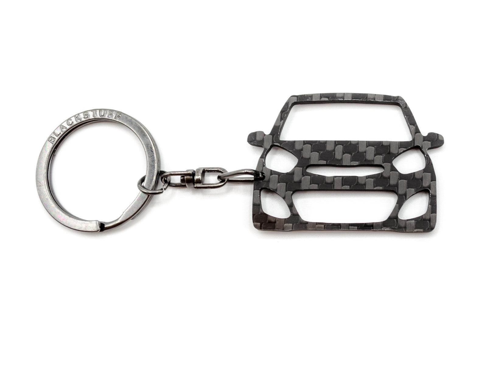 BlackStuff Carbon Fiber Keychain Keyring Ring Holder Compatible with Picanto 2011-2017 BS-732