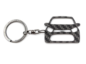 BlackStuff Carbon Fiber Keychain Keyring Ring Holder Compatible with Picanto 2017 BS-733