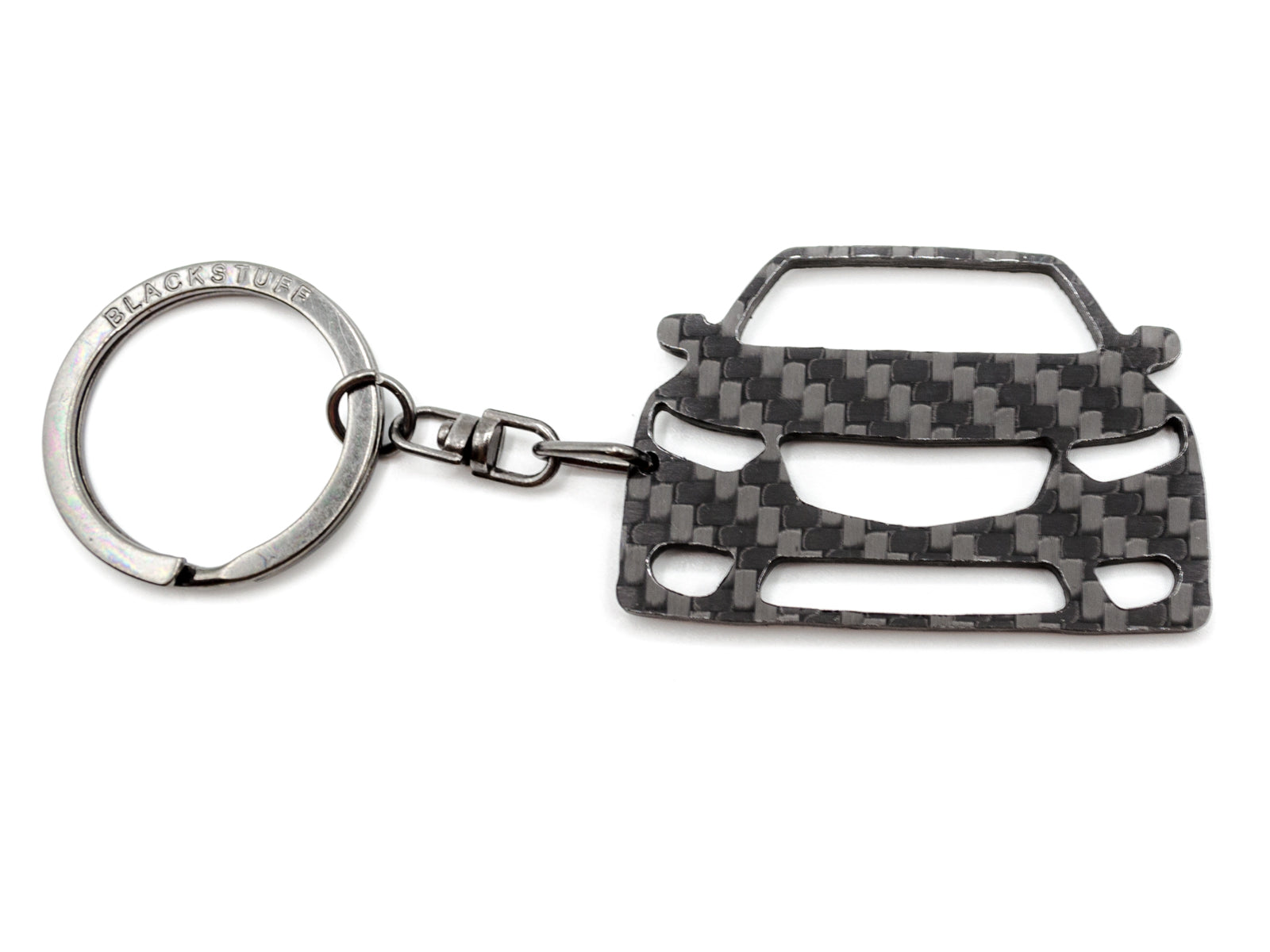 BlackStuff Carbon Fiber Keychain Keyring Ring Holder Compatible with Accord 2008-2015 BS-736