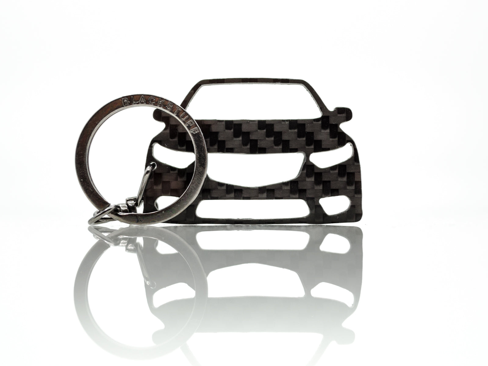 BlackStuff Carbon Fiber Keychain Keyring Ring Holder Compatible with Accord 2008-2015 BS-736