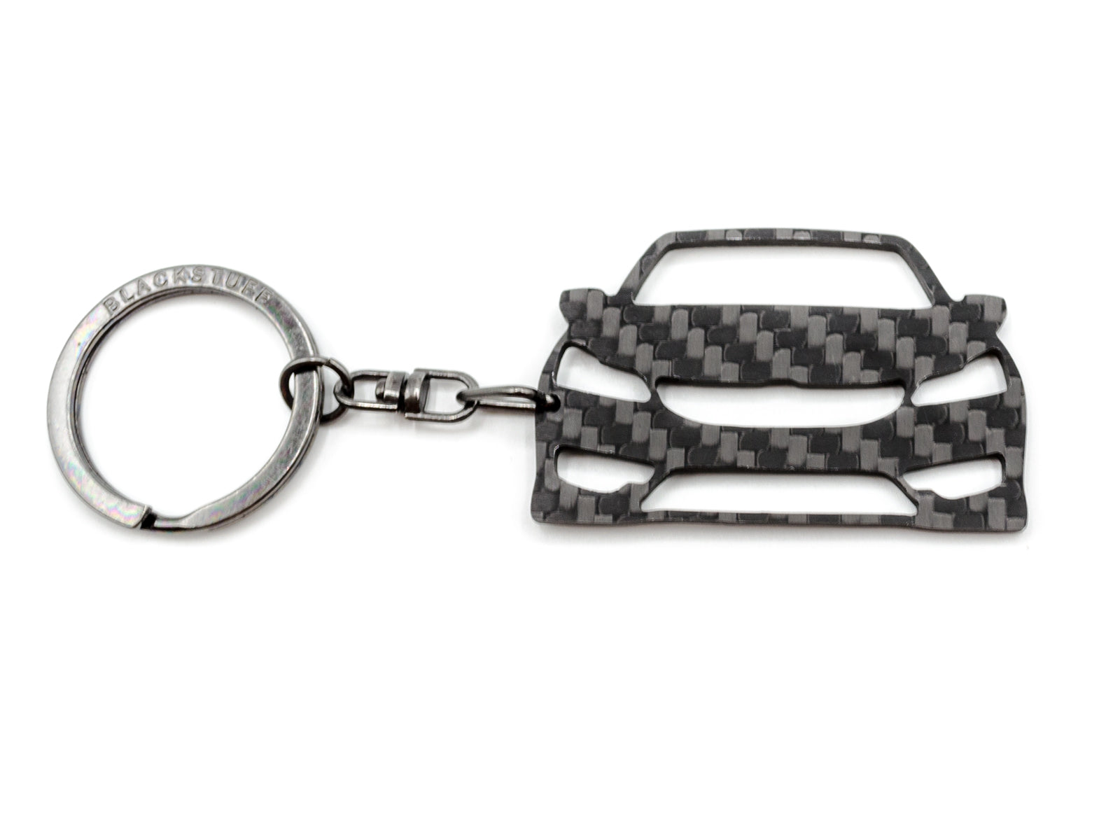 BlackStuff Carbon Fiber Keychain Keyring Ring Holder Compatible with Accord 2017 BS-737