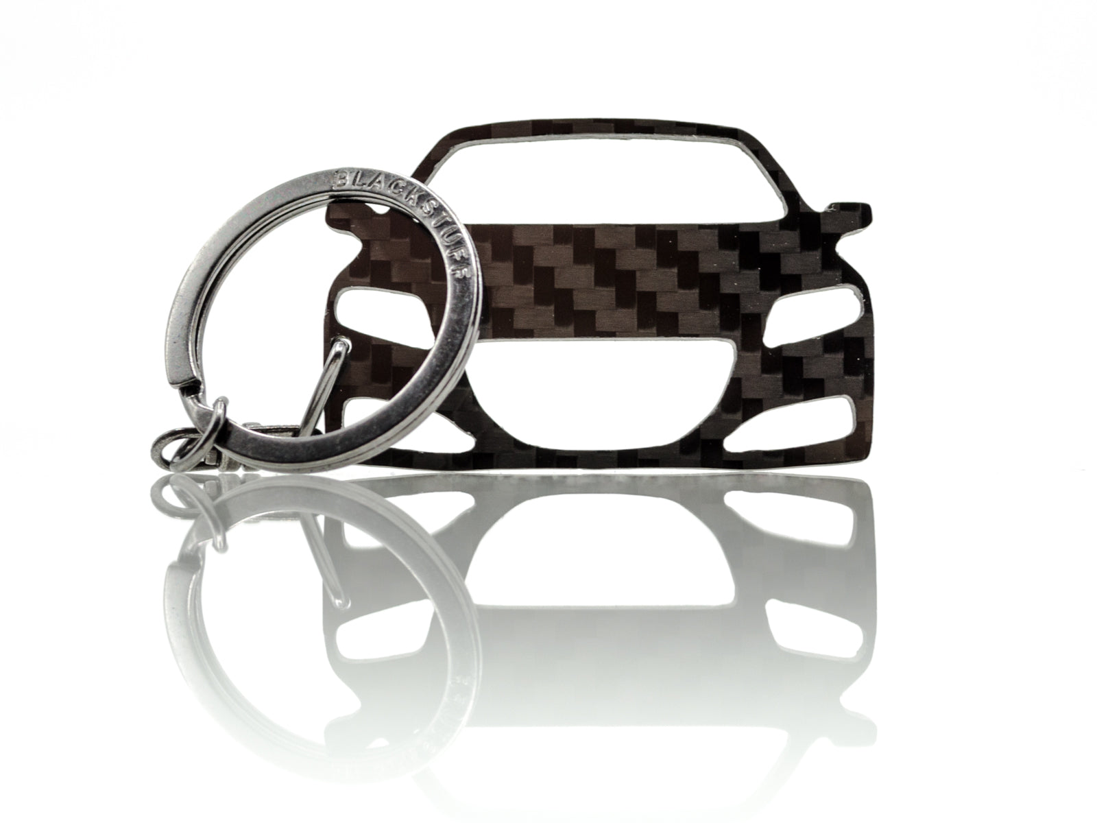 BlackStuff Carbon Fiber Keychain Keyring Ring Holder Compatible with CRZ BS-741