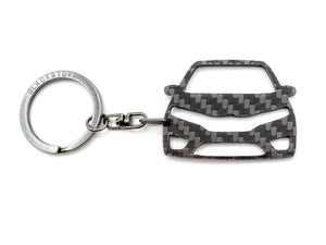 BlackStuff Carbon Fiber Keychain Keyring Ring Holder Compatible with Jazz 2014-2019 BS-744