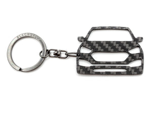 BlackStuff Carbon Fiber Keychain Keyring Ring Holder Compatible with Santa Fe 2013-2018 BS-746