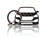 BlackStuff Carbon Fiber Keychain Keyring Ring Holder Compatible with Santa Fe 2013-2018 BS-746