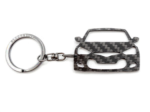 BlackStuff Carbon Fiber Keychain Keyring Ring Holder Compatible with Veloster BS-748