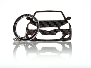 BlackStuff Carbon Fiber Keychain Keyring Ring Holder Compatible with Veloster BS-748