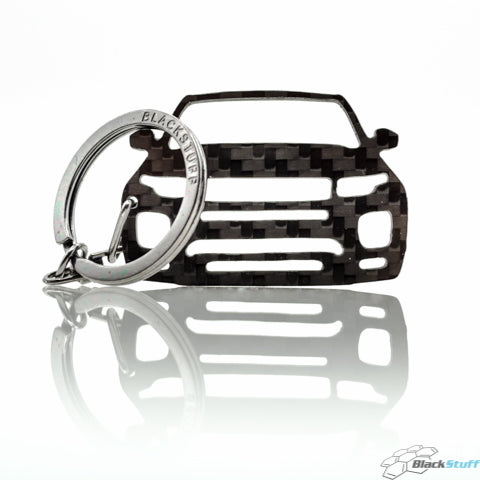 BlackStuff Carbon Fiber Keychain Keyring Ring Holder Compatible with Evoque BS-751