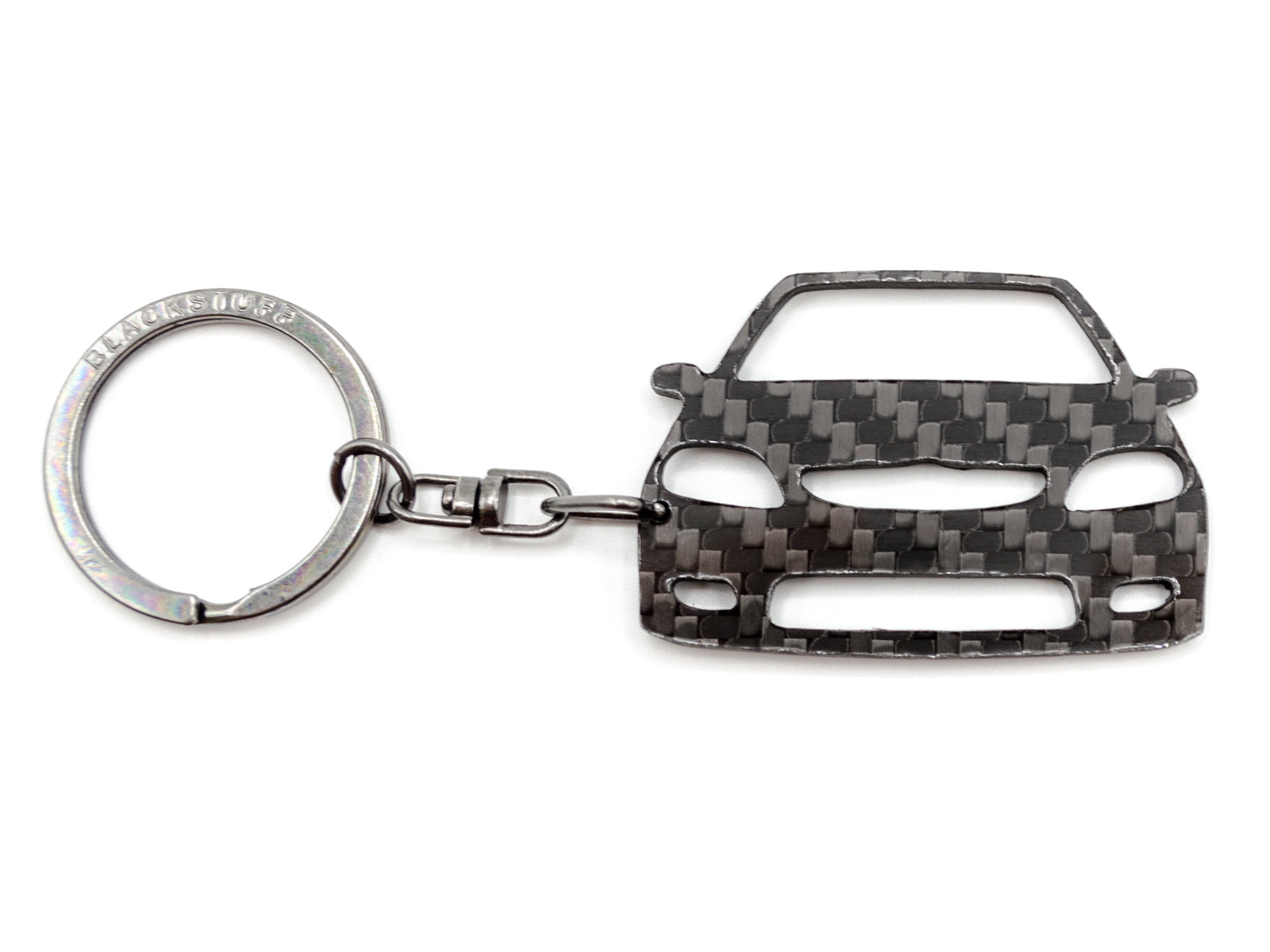 BlackStuff Carbon Fiber Keychain Keyring Ring Holder Compatible with Saxo Vts MK2 BS-752