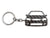 BlackStuff Carbon Fiber Keychain Keyring Ring Holder Compatible with Saxo Vts MK2 BS-752