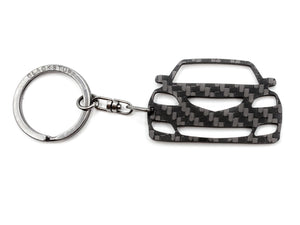 BlackStuff Carbon Fiber Keychain Keyring Ring Holder Compatible with Mazda 3 2003-2009 BS-759